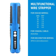 Multifunctional Cable Wire Stripper Cutter Pliers Portable Hand Tool with Anti-skid Handle Hardware Tool