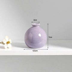 Ins Ceramics Flower Vase Nordic Hydroponics Vases Creative Room Decor Mini Flower Bottle Pots Desktop Ornament Craft