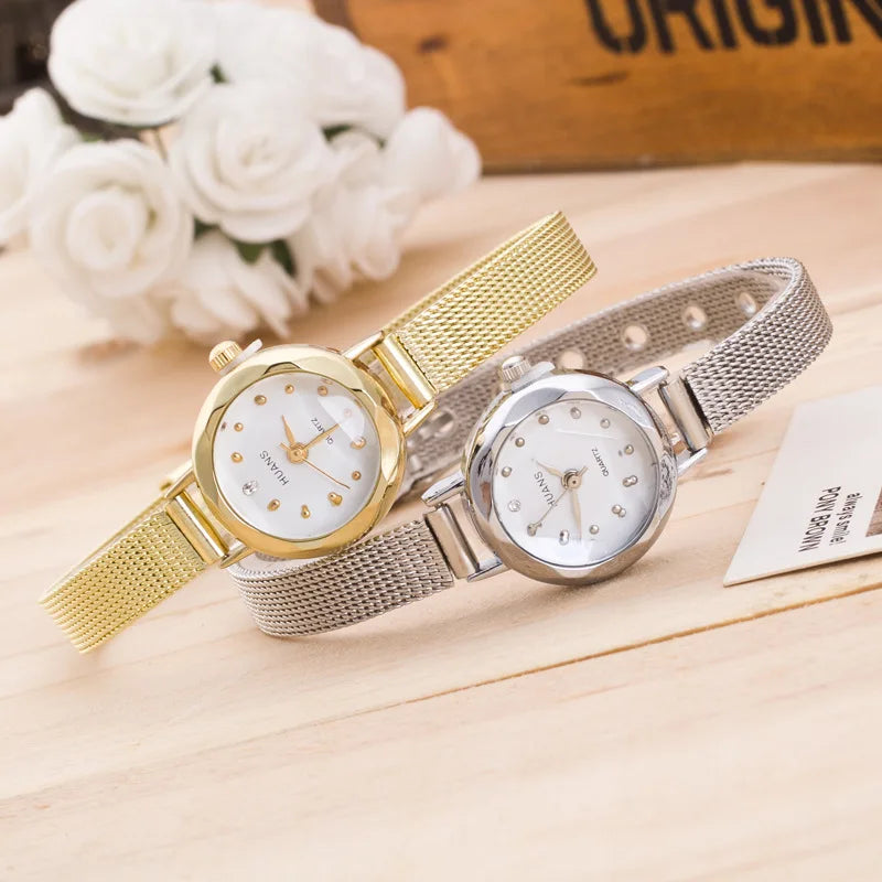 Women’s Fashion Mesh Strap Watch – Korean Style