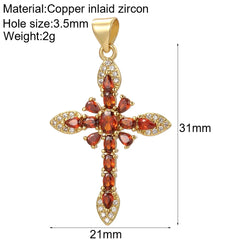 Y2K Boho Cross Our Lady Necklace for Women Golden Jesus Angel Choker Diy Pendant Stainless Steel Chain High Quality Jewelry