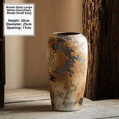 Large Size Ceramic Flower Vase Rural Style Standing Flower Pot Home Decorative Accessories for Living Room Bedroom Dining Table