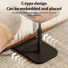 Adjustable Height Rotating Side Table Multi-Functional Lightweight Sofa Side Table Coffee Table Living Room Movable Desk Living Room Furniture