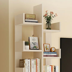 8-Layers Bookshelf Standing Storage Rack  Minimalist Style Corner Sundries Shelf For Living Room Balcony Office Furniture