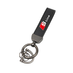 Suede Car Logo Keychain for Audi A1–A8 Q1–Q8 TT