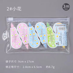 6pc Set Correction Tape Kawaii Mechanical Cute Design Correction Tape - Perfect for Decorating Diaries and School Supplies