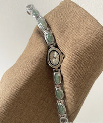 Luxury Green Jade Quartz Wristwatch for Women – Elegant Gift