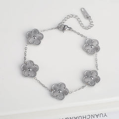 Stainless Steel Adjustable Clover Bracelet – Classic Party Gift