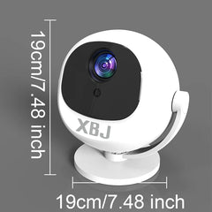 XBJ Mini  4K Home Theater Projector, Android WiFi 6 BT 5.0 Auto Keystone 360° Rotation Portable Video Projector for Outdoor Home
