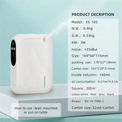 Coverage 200m³ Scent Machine Hotel Aroma Diffuser Wall Mounted Essential Oil Diffuser For Home Fragrance Bluetooth APP Control Home Decor