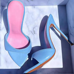 Sexy matte women's pointed toe 12cm high heels slip on outdoor sexy party shoes women sandals LX056 Shoes