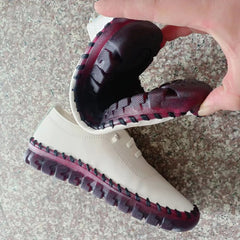 Sneakers Women Shoes Loafers Lace Up Leather Flat New Spring Casual comfortable Mom Shoe Mujer Zapatos Chaussure Flat Shoes