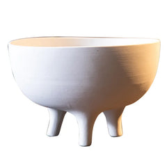White Ceramic Flower Pot Tripod Fruit Bowl Desktop Storage Container Flower Vase Floral Arrangement Accessories Flowerpot Home Decor