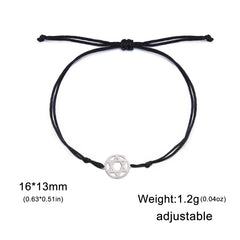 Skyrim Star of David Map Charm Bracelet Women Men Stainless Steel Adjustable Box Chain Bracelets Jewish Jewelry Gift Wholesale