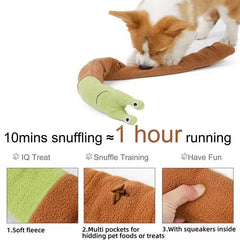 Dog Squeak Plush Snails Toys Dog Sound Chew Plush Toy Hidden Food Sniffing Teeth Cleaning Pet Enrichment Toy Pet Shop