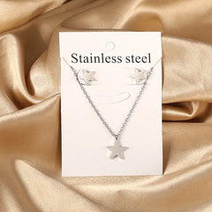 2PCS Stainless Steel Love Heart Pendant Necklaces – No Fade Jewelry Shipping Gold Color