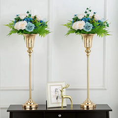 Wedding Centerpiece Vase, Floor Vase -Multi-Purpose Metal Vase for Christmas and Halloween Decorations, Party Events