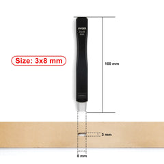 OWDEN Oblong Leather Punch Set for Belt Hole Puncher Oval Hole Strap Watch Band Flat Heavy Duty Leather Craft Hollow Punch