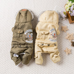 Winter Pet Dog Jumpsuit Warm Dog Clothes for Small Dogs Chihuahua Jacket Costumes Shih Tzu Coat Outfits