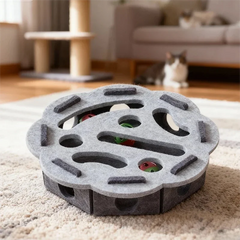 New Cat Puzzle Toy Felt Tunnel Box Cat Playing Toy With Ball Indoor Entertainment Hunting Indoor Kitten Toys Cat Supplies Pet Shop