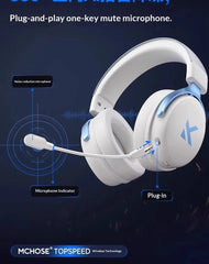 MCHOSE V9 Pro Headset with Microphone Three Mode Bluetooth Wireless Computer PC Gamer Headphones Accessories V9 Pro MCHOSE