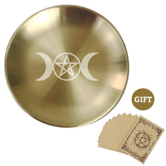 Pagan Ritual Tray Altar Pentagram Plate Crystal Stone Shelves Candle Holder Incense Burner Home Decor Accessories Witch Gift