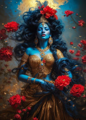 Hindu God Lord Krishna Shiva Ganesha Meditation Indian Traditional Artwork Poster Canvas Painting Wall Pictures Home Decor Gift
