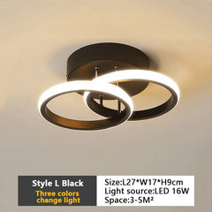 Modern Baked Enamel Finish LED Ceiling Lamp 3 Color Temperature Corridor Lights Balcony Lamps Bedroom Living Room 110V-240V