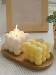 1pc Creative Ball-Shaped Soy Wax Magic Cube Aromatherapy Candle, High-End Wedding Favor Gift, Handmade Decorative Object Home Decor