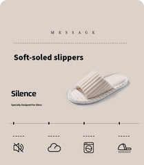 Men’s Open Toe Slippers Anti-Slip Indoor Home Shoes