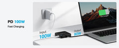 ACASIS USB C Hub 6 in 1 10Gbps Multiport Adapter with 4K 60Hz HDMI PD 100W Power Delivery USB C to HDMI Adapter for MacBook Dell