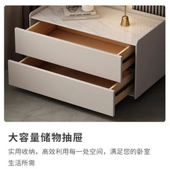 Italian Minimalist Bedside Table with Drawers Bedroom Furniture