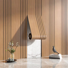 Modern 3D Wood Pattern Wall Panels, Eco-Friendly Self-Stick Decorative Board for House Upgrading， wall stickers