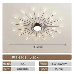 Creative Fan-shaped Rotating Living Room Light Lustre Home Decoration Bedroom LED Ceiling Lamp Modern Dining Room Pendant Lights