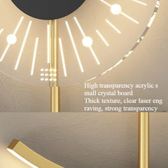 Living room light luxury creative clock wall lamp Home Decor