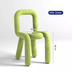 INS Klein Blue Designer Creative Makeup Stool Modern Minimalist Dining Chair with Backrest Trendy Vanity Seat for Adults Home Kitchen & Dining Furniture