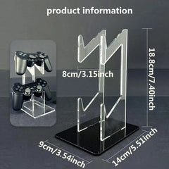 1/2PCS Clear 2 Layer PS5 PS4 Controller Stand With Headphone Holder Game Accessories Organizer Storage Rack For 1/2 Controllers