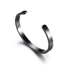 Vnox Oxdized Open Stainless Steel Bangle for Men Women, Basic Metal Cuff Bracelets, Retro Jewelry  Christmas Birthday Gift
