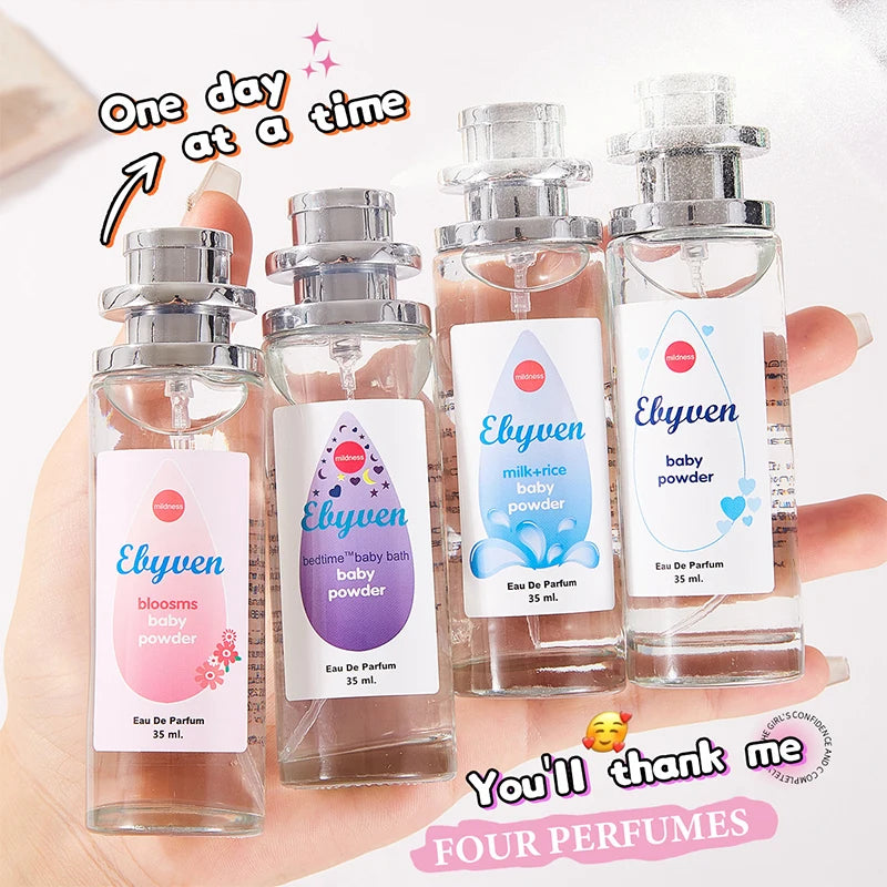 Baby Powder Tower Milk+Rice Perfume Spray,Floral Fruity Women Scent,Citrus/Musk/Sandalwood Vanilla/Oak/Vetiver Light Fragrance