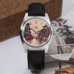 Shanghai 36MM Hand-Wind Mechanical Watch 7120 Waterproof Bauhaus Design Watch for Men enamel dial