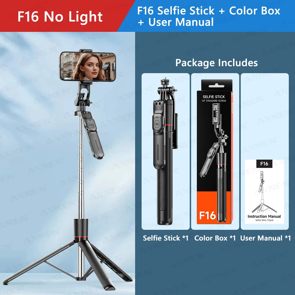 F16 1708mm Selfie Stick Tripod with Bluetooth Remote
