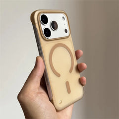 Ultra Thin Matte Frameless Magnetic Case For iPhone 17 Air 16 15 14 Plus 13 12 11 Pro Max For Magsafe Wireless Charge Clear Capa