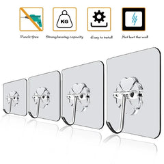 1-20pcs Hooks Transparent Strong Self Adhesive Door Wall Hangers Hooks Suction Heavy Load Rack Cup Sucker For Kitchen Bathroom