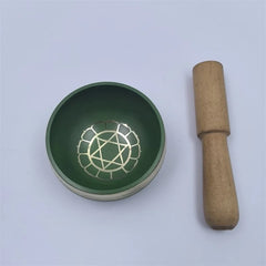 Buddhist Sound Bowls Therapy Meditation Mindfulness Yoga Ornaments Colorful Nepal Tibetan Singing Bowl Chakras Handmade Copper