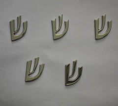 Hebrew Letter Shin for Mezuzah Metal Shin Yellow Gold small Shin Design Mezuza Shin for Israel Judaism
