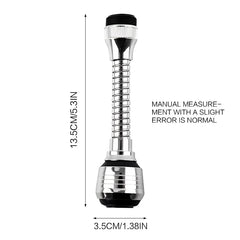 Kitchen Stainless Steel Faucet Sprinkler Water-saving Device Lengthening Rotating Splash Proof Sprinkler Spray Extender Bubbler Kitchen Tools, Kitchen Cleaning