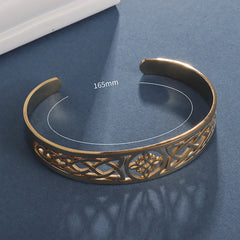 Witch Knot Cuff Bracelet Stainless Steel Pagan Witchcraft Symbol Magic Knot Good Luck Amulet Bangls Celtic Knot Jewelry
