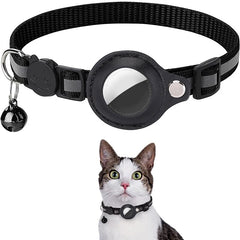 Anti-Lost Cat Collar for Airtag GPS Tracker Protective Case With Bell Reflective Cats Accessories Pet Products
