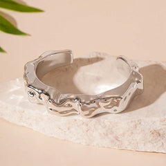 Exaggerated Irregular Cuff Bracelet – Hip Hop Rock Style