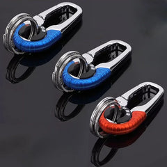 1/5pcs Men's Keychain Hook Stainless Steel Buckle Outdoor Carabiner Climbing Tool Double Ring Fishing Key Ring Car Accessories