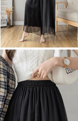 Women’s High-Waist Chiffon Wide-Leg Pants – Spring/Summer Plus Size